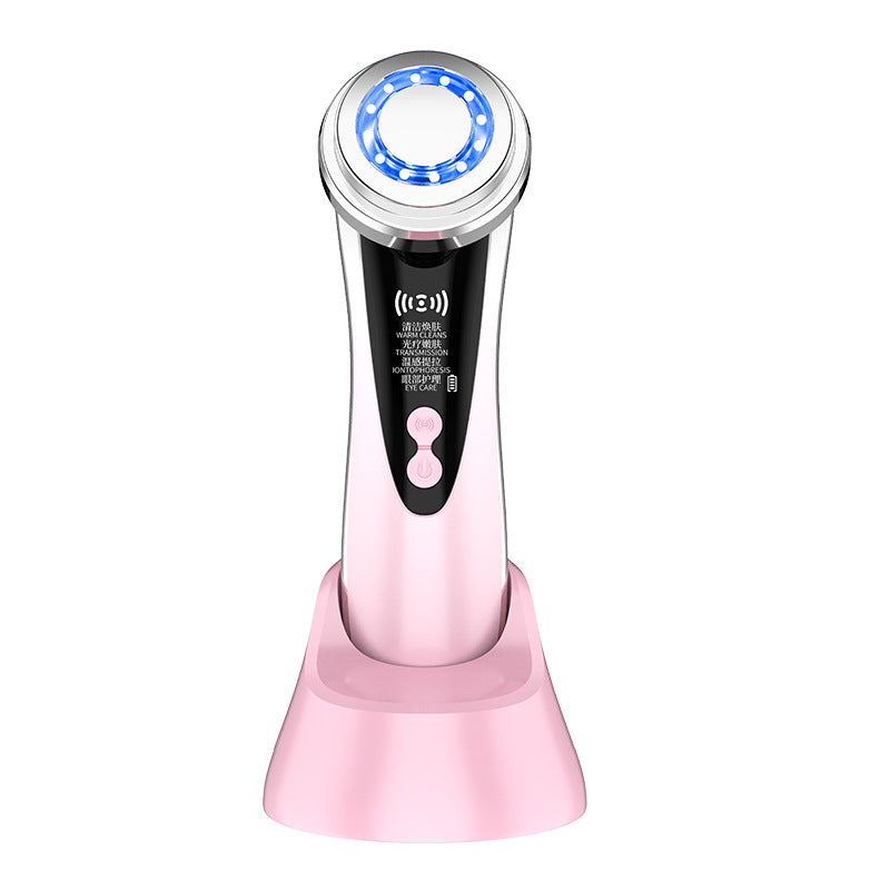 4-in-1 Facial Beauty Device - LED Light Therapy, Warm Lifting, Ion Cleansing & Eye Care(pink) V888-ELOSUNG29983