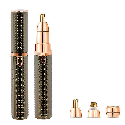 3-in-1 Rechargeable Electric Trimmer for Women - Nose, Eyebrow & Facial Hair Remover with Washable Heads & V888-ELOSUNG29998