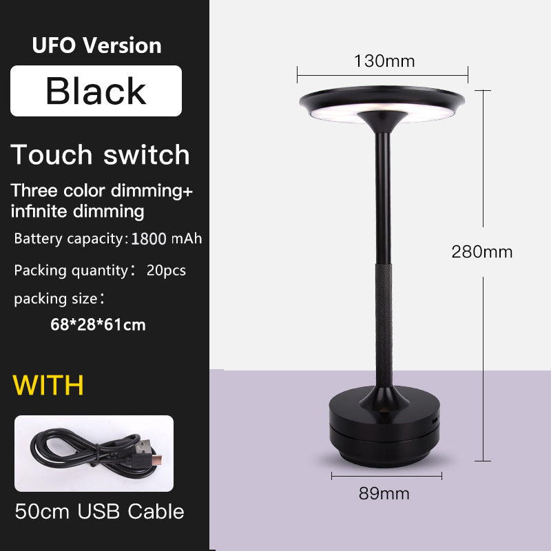 UFO Version LED Desk Lamp - Black Touch Switch with Dimming and USB Cable V888-ELOSUNG30018