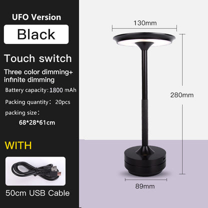 UFO Version LED Desk Lamp - Black Touch Switch with Dimming and USB Cable V888-ELOSUNG30018