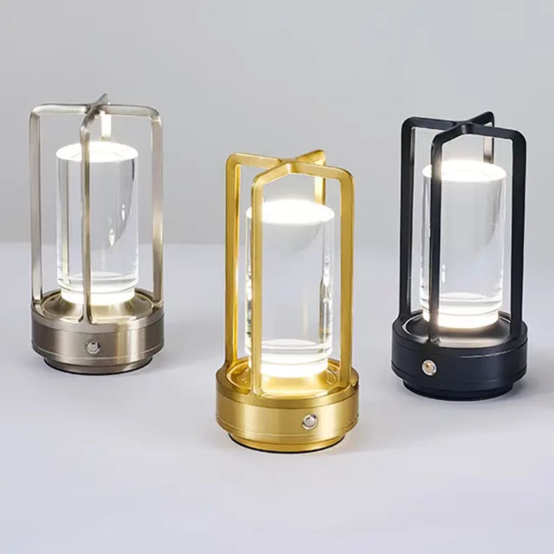 Cross-Shaped LED Table Lamp - Silver Touch Button with USB Charging V888-ELOSUNG30025