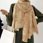 Camel yellow Luxury Soft Printed Pashmina Style Wrap - Large Scarf for Women (185x65cm) V888-ELOSUNG31041
