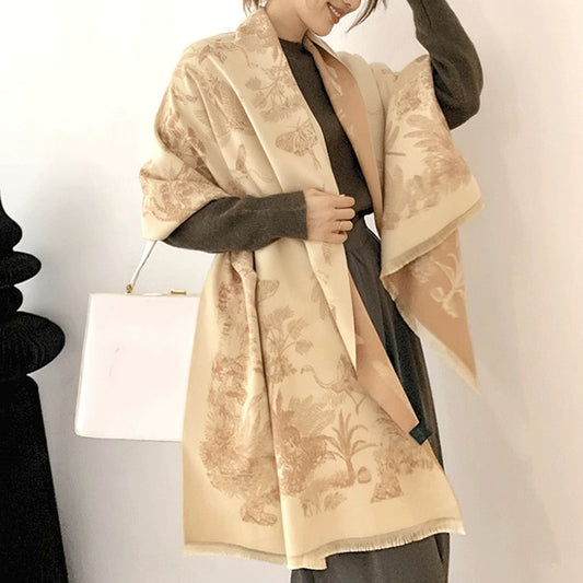 Camel yellow Luxury Soft Printed Pashmina Style Wrap - Large Scarf for Women (185x65cm) V888-ELOSUNG31041