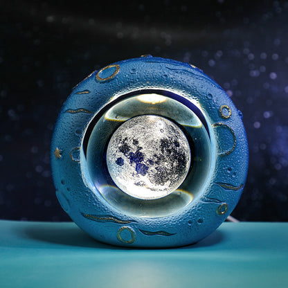 Celestial Ring LED Crystal Ball Lamp - 3D Engraving, Unique Gift (Moon) V888-ELOSUNG31058