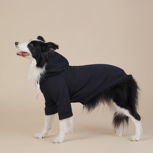 Black Classic Dog Sweatshirt with Hood & Drawstrings - For Large Dogs (Size : 7XL) V888-ELOSUNG31067
