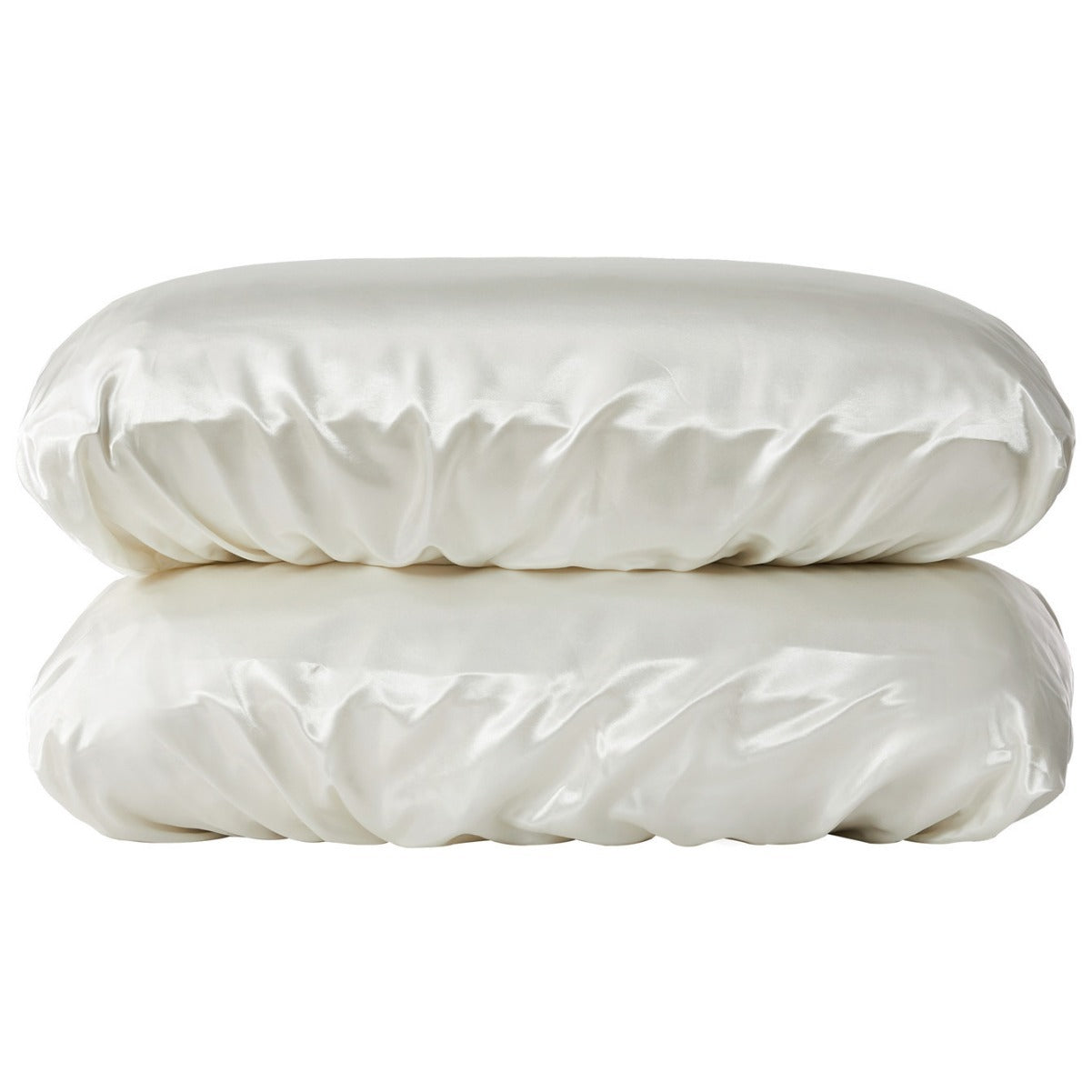 Beige Silky Satin Pillowcase Pair - Smooth for Hair & Skin, Elastic Fitted (46x90+16cm) V888-ELOSUNG31122