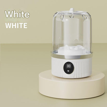 White Travel-Friendly Mini Washing Machine - USB Powered, Automatic, for Small Loads V888-ELOSUNG31130