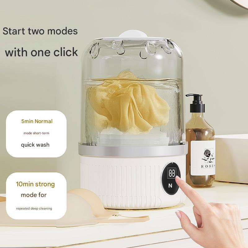 Blue Travel-Friendly Mini Washing Machine - USB Powered, Automatic, for Small Loads V888-ELOSUNG31131