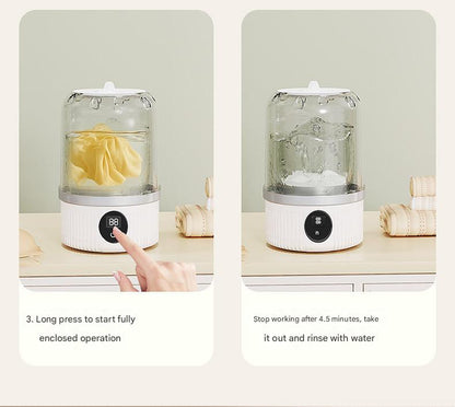 Blue Travel-Friendly Mini Washing Machine - USB Powered, Automatic, for Small Loads V888-ELOSUNG31131