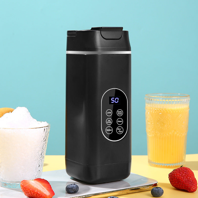 Black Rechargeable Travel Blender Cup - 12 Blades, Digital Display, Self-Cleaning V888-ELOSUNG31133