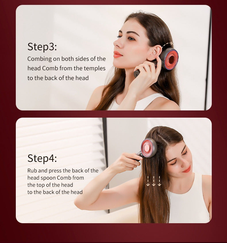 Blue Advanced Scalp Therapy Comb: Red/Blue Light, EMS & Serum Applicator V888-ELOSUNG31137