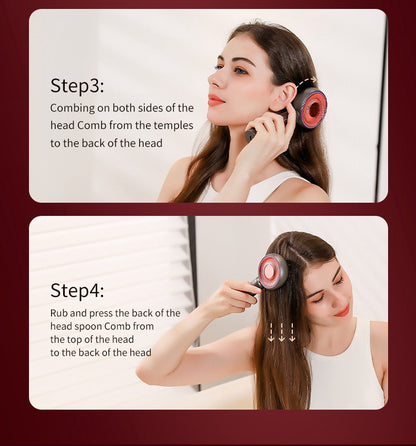 Blue Advanced Scalp Therapy Comb: Red/Blue Light, EMS & Serum Applicator V888-ELOSUNG31137