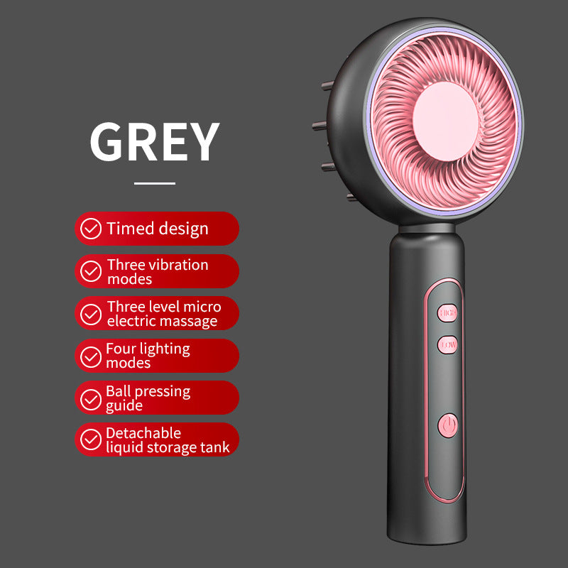 Grey Advanced Scalp Therapy Comb: Red/Blue Light, EMS & Serum Applicator V888-ELOSUNG31138