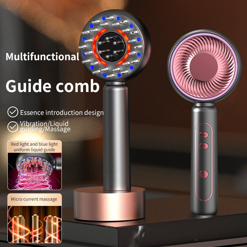 Grey Advanced Scalp Therapy Comb: Red/Blue Light, EMS & Serum Applicator V888-ELOSUNG31138