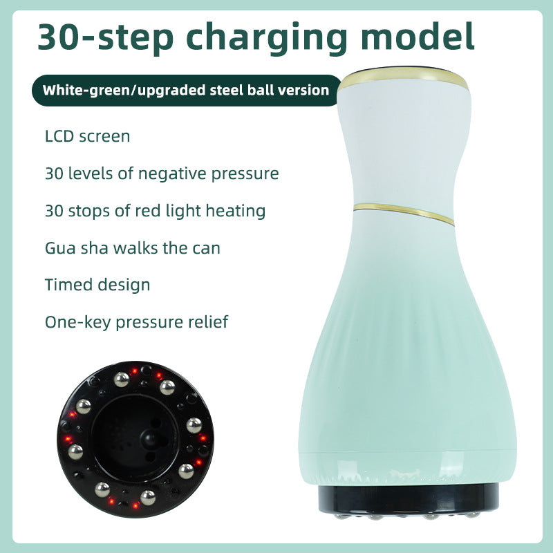 Gradient white green Portable Electric Cupping Therapy Device - Adjustable Intensity & Heat V888-ELOSUNG31139