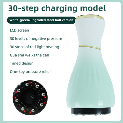Gradient white green Portable Electric Cupping Therapy Device - Adjustable Intensity & Heat V888-ELOSUNG31139