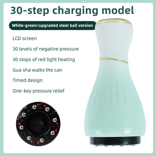 Gradient white green Portable Electric Cupping Therapy Device - Adjustable Intensity & Heat V888-ELOSUNG31139