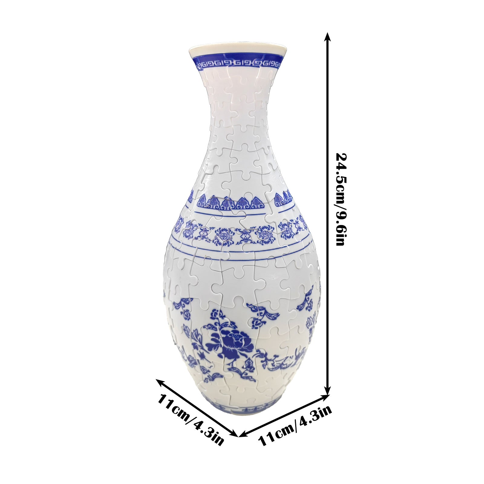 Unique 3D Puzzle Vase with Built-in Water Holder - Fun DIY Project (Blue Boat) V888-ELOSUNG31145