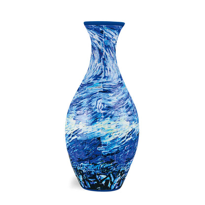 Unique 3D Puzzle Vase with Built-in Water Holder - Fun DIY Project (Waves) V888-ELOSUNG31147