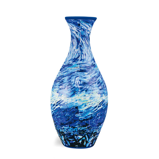 Unique 3D Puzzle Vase with Built-in Water Holder - Fun DIY Project (Waves) V888-ELOSUNG31147