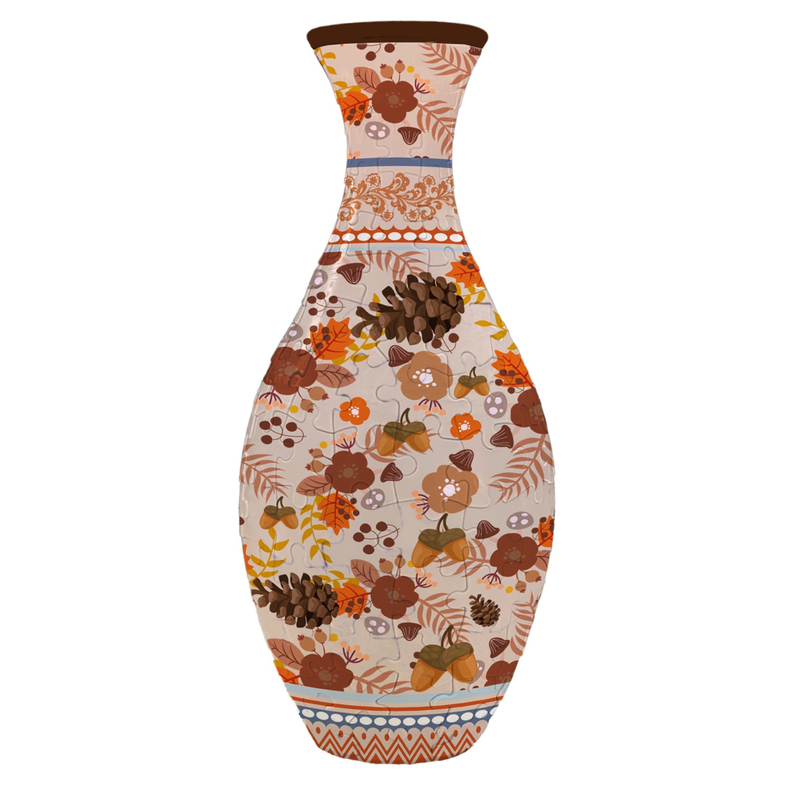 Unique 3D Puzzle Vase with Built-in Water Holder - Fun DIY Project (Autumn) V888-ELOSUNG31148