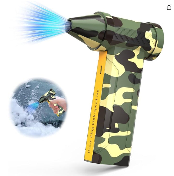 Portable Jet Fan - 200W Powerful Handheld Air Duster & Blower (Camouflage) V888-ELOSUNG31150