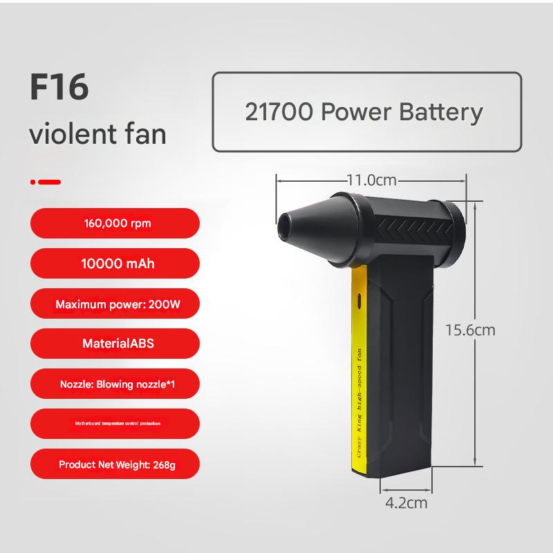 Portable Jet Fan - 200W Powerful Handheld Air Duster & Blower (White) V888-ELOSUNG31152