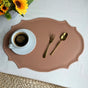 4 pcs Retro Faux Leather Placemat - Waterproof & Oil-Proof Dining Table Mat (Pink) V888-ELOSUNG31282