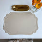 4 pcs Retro Faux Leather Placemat - Waterproof & Oil-Proof Dining Table Mat (Beige) V888-ELOSUNG31292