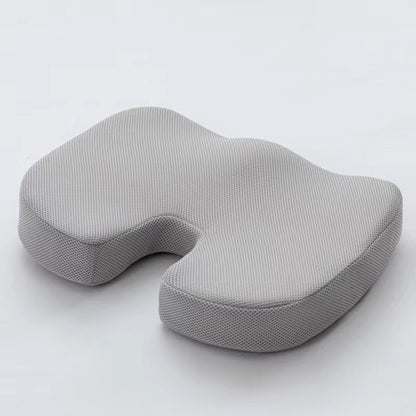 Grey Ergonomic U-Shaped Memory Foam Seat Cushion - Coccyx Relief & Posture Support with Breathable Cover V888-ELOSUNG32014