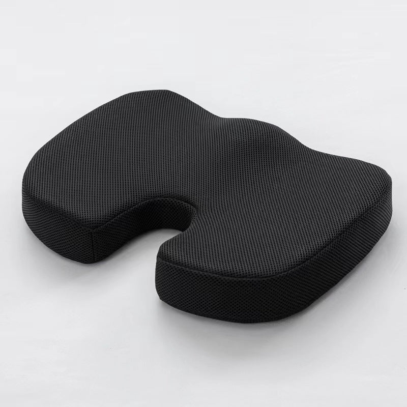Black Ergonomic U-Shaped Memory Foam Seat Cushion - Coccyx Relief & Posture Support with Breathable Cover V888-ELOSUNG32015