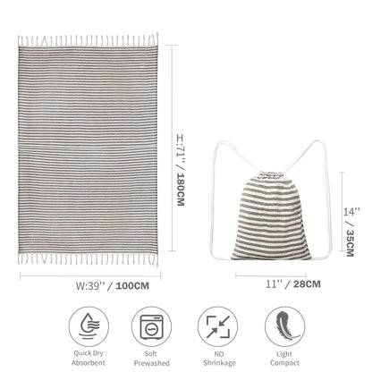 Black Chic Lightweight Nylon Drawstring Tote Bag - Multi-Pocket Casual Shoulder & Crossbody V888-ELOSUNG32022
