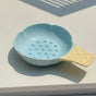 2 Pcs Blue and Yellow Adorable Ice Cream Cone Ceramic Slow Feeder Pet Bowl - Fun Anti-Gulp Design for Cats & V888-ELOSUNG32033