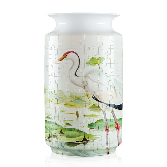 Colorful Style 1 DIY 3D Puzzle Vase - Creative Jigsaw Flower Holder with Waterproof Liner - Decorative Home V888-ELOSUNG32042