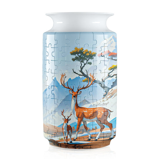 Colorful Style 2 DIY 3D Puzzle Vase - Creative Jigsaw Flower Holder with Waterproof Liner - Decorative Home V888-ELOSUNG32043