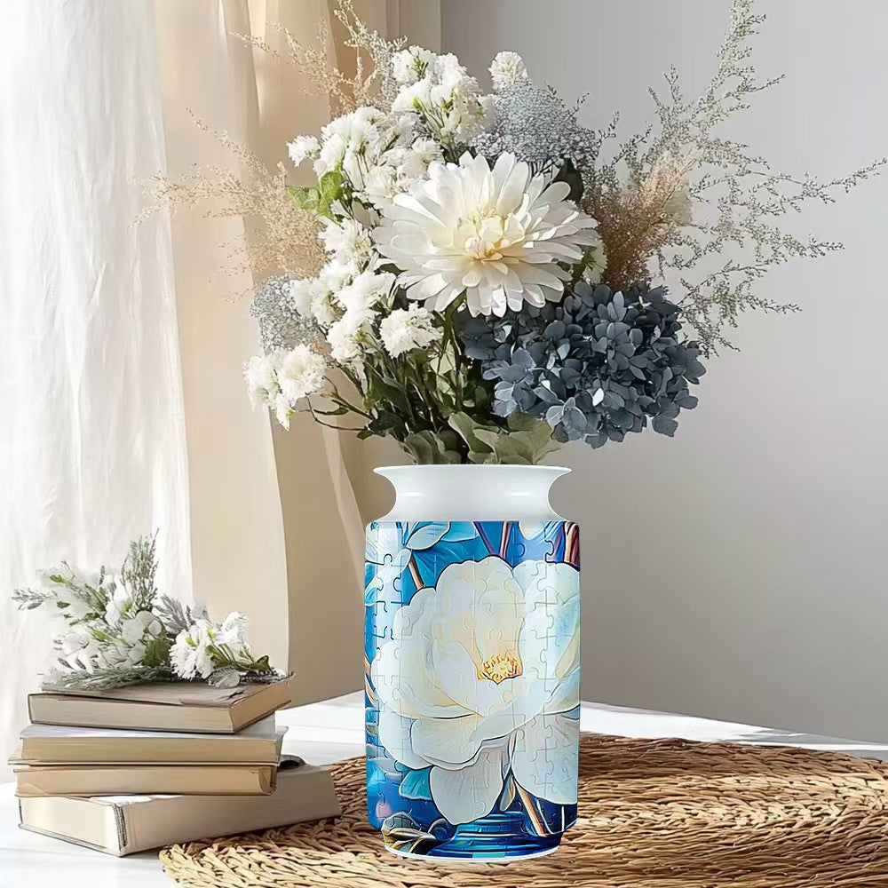 Colorful Style 3 DIY 3D Puzzle Vase - Creative Jigsaw Flower Holder with Waterproof Liner - Decorative Home V888-ELOSUNG32044