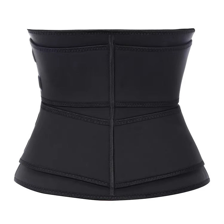 Size M Black Womens Sweat-Enhancing Waist Trainer Belt - Dual Strap Zipper Tummy Control Cincher for Workout V888-ELOSUNG32094