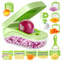 Green Versatile 14-in-1 Vegetable Chopper & Slicer Set - Multi-functional Kitchen Mandoline Dicer & Grater V888-ELOSUNG32142