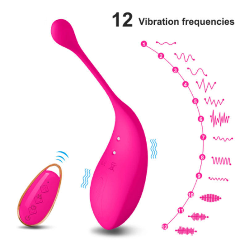 Pink Silky Silicone Remote Control Vibrating Egg - 12 Powerful Modes for Discreet Pleasure V888-ELOSUNG32155