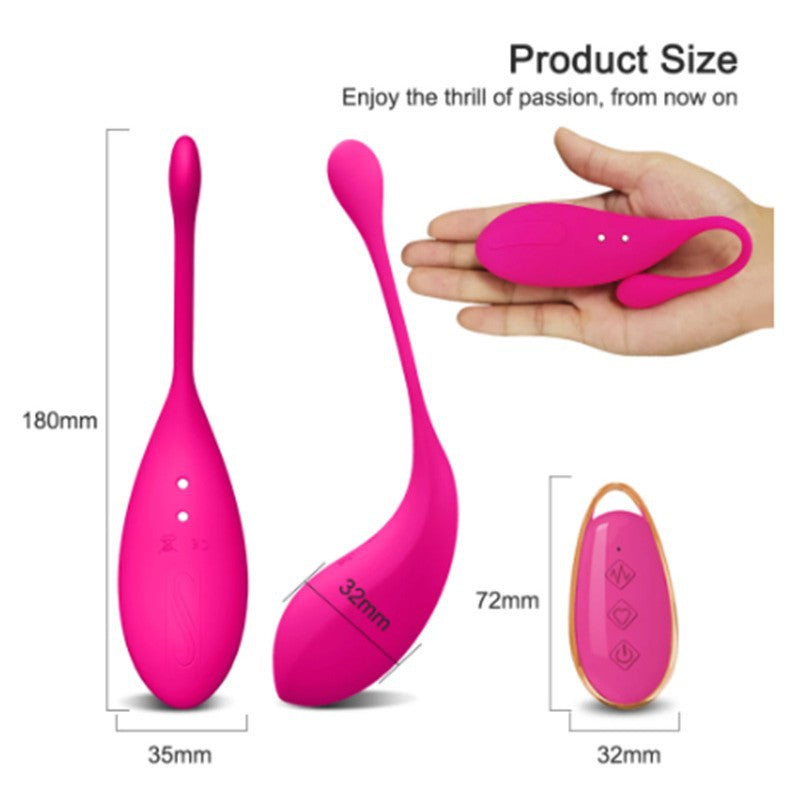 Pink Silky Silicone Remote Control Vibrating Egg - 12 Powerful Modes for Discreet Pleasure V888-ELOSUNG32155