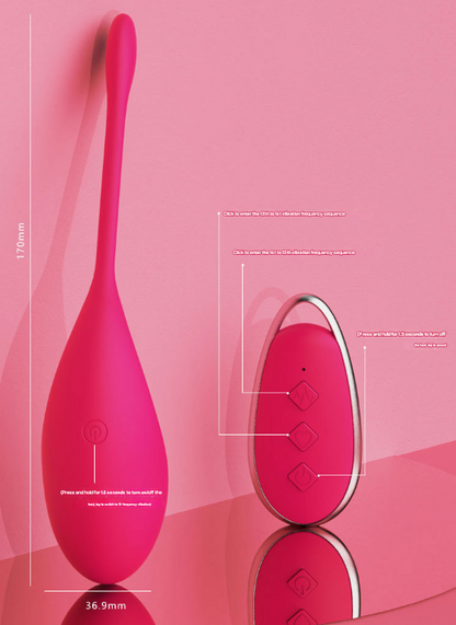 Pink Silky Silicone Remote Control Vibrating Egg - 12 Powerful Modes for Discreet Pleasure V888-ELOSUNG32155