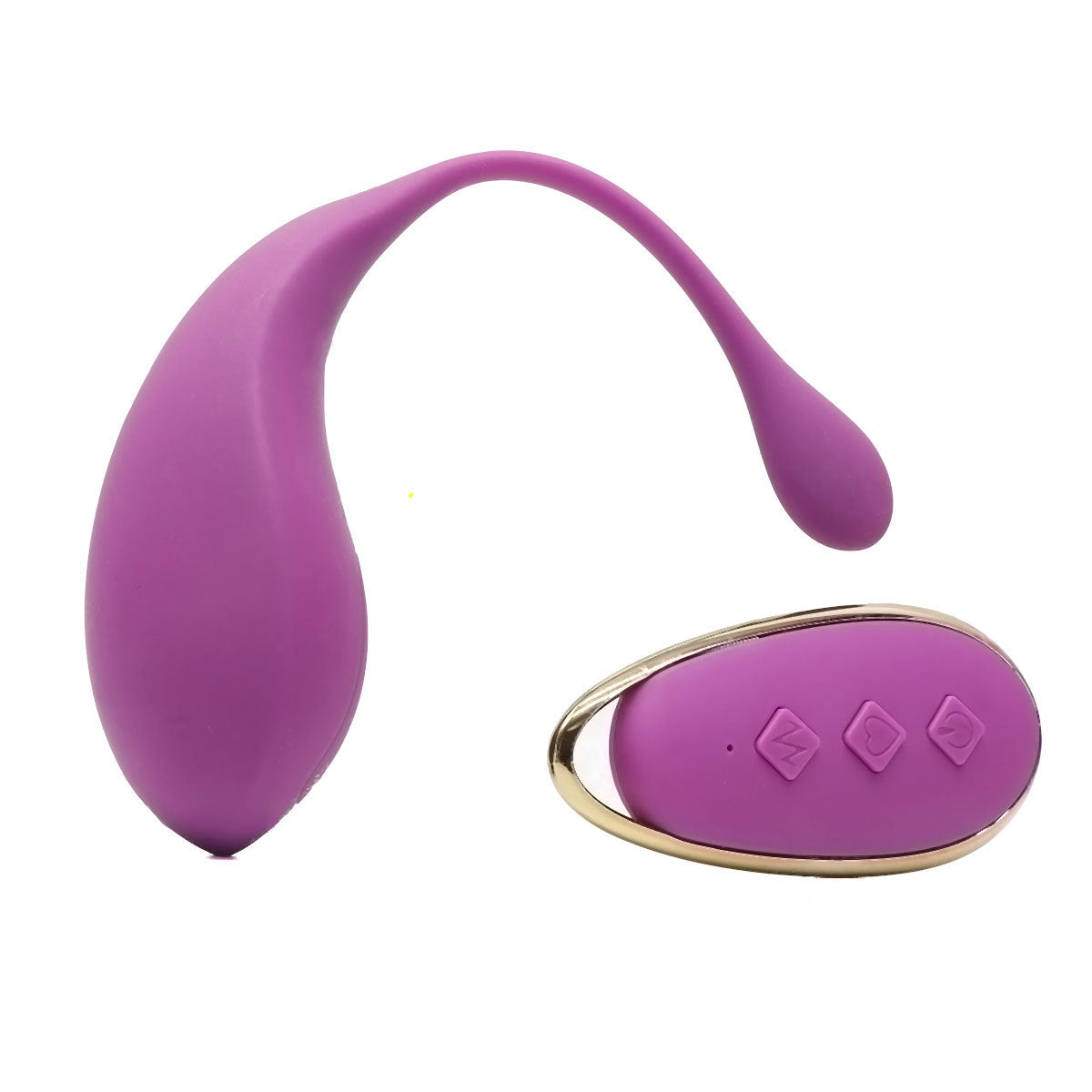 Purple Silky Silicone Remote Control Vibrating Egg - 12 Powerful Modes for Discreet Pleasure V888-ELOSUNG32156