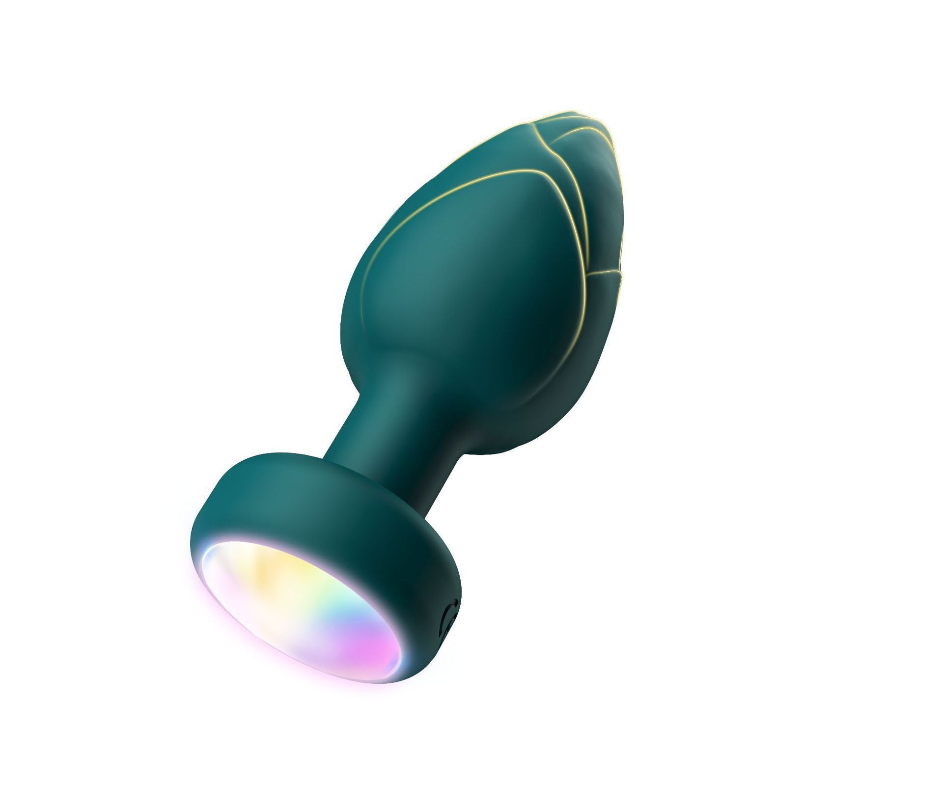 Green Luminous LED Vibrating Anal Plug with Wireless Remote - 10 Speeds, 7 Light Modes, Waterproof Silicone V888-ELOSUNG32165
