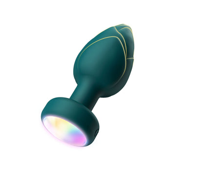 Green Luminous LED Vibrating Anal Plug with Wireless Remote - 10 Speeds, 7 Light Modes, Waterproof Silicone V888-ELOSUNG32165