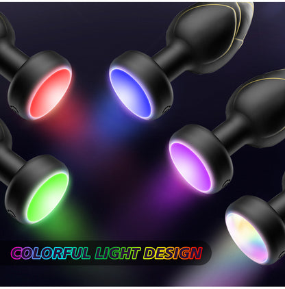 Green Luminous LED Vibrating Anal Plug with Wireless Remote - 10 Speeds, 7 Light Modes, Waterproof Silicone V888-ELOSUNG32165