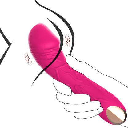 Pink Intense Pleasure G-Spot Vibrator - 20 Speed Rechargeable Silicone Wand with Magnetic Charging V888-ELOSUNG32171