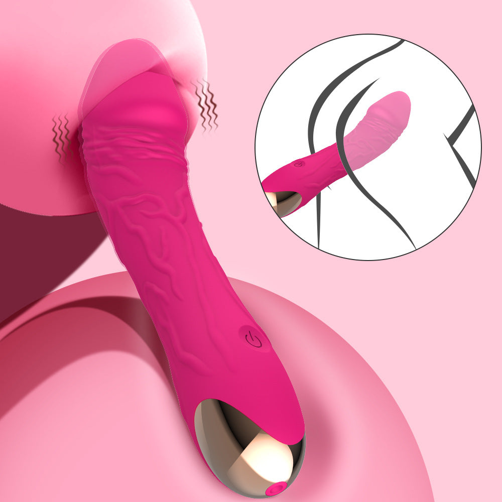 Pink Intense Pleasure G-Spot Vibrator - 20 Speed Rechargeable Silicone Wand with Magnetic Charging V888-ELOSUNG32171