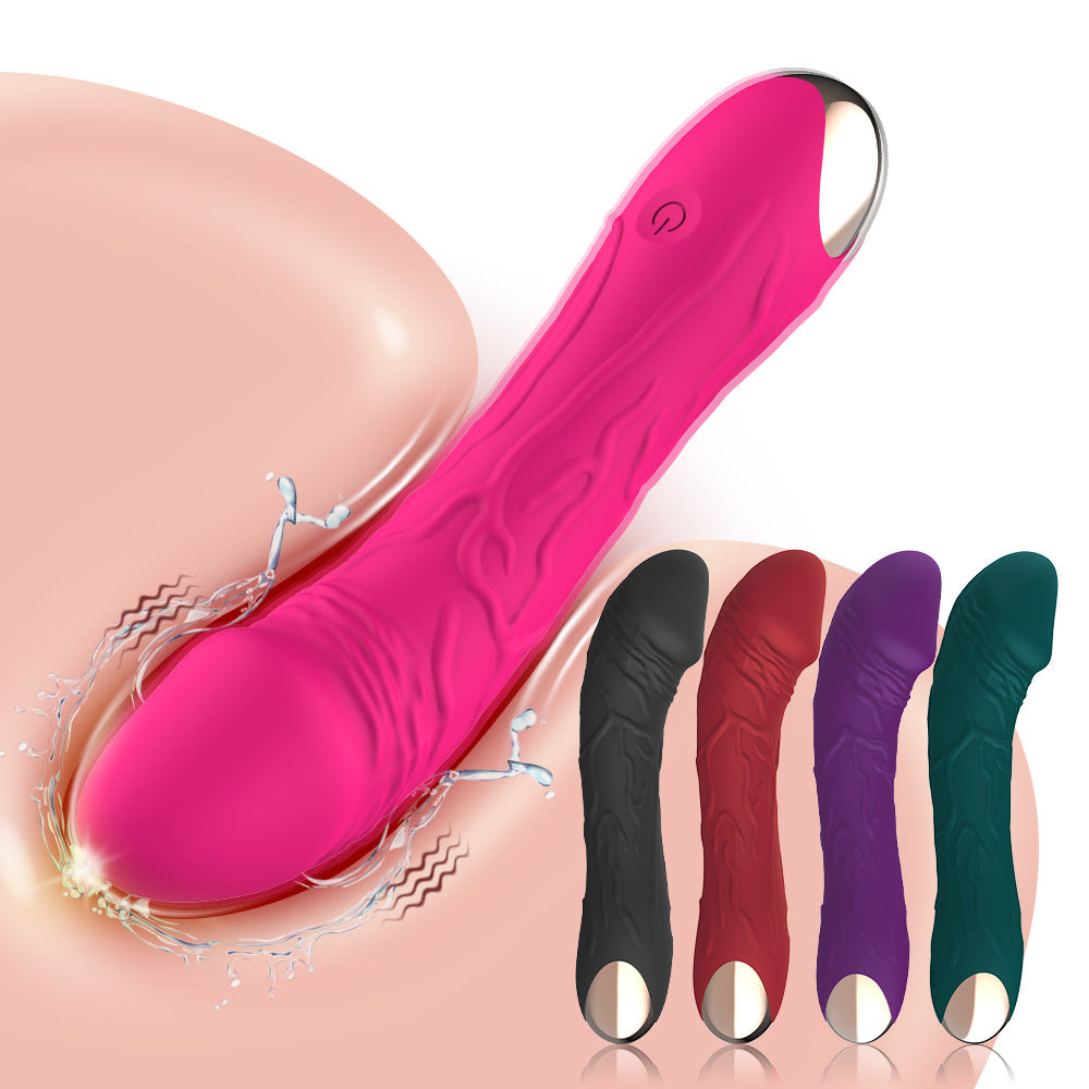 Black Intense Pleasure G-Spot Vibrator - 20 Speed Rechargeable Silicone Wand with Magnetic Charging V888-ELOSUNG32172