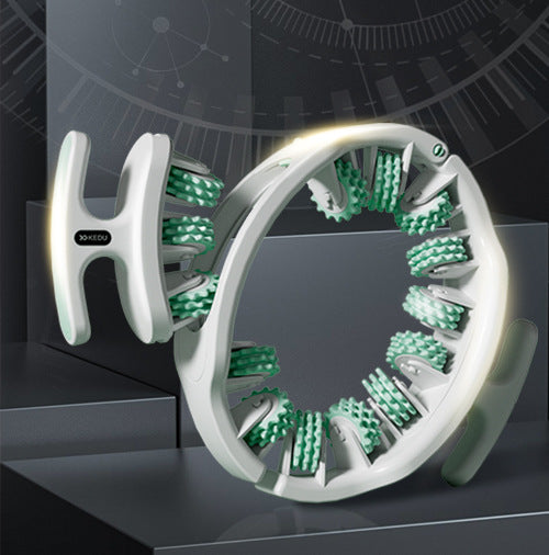 Green and White Adjustable 3D Leg & Body Roller Massager - Deep Tissue Muscle Relief for Thighs, Calves, Arms V888-ELOSUNG32214