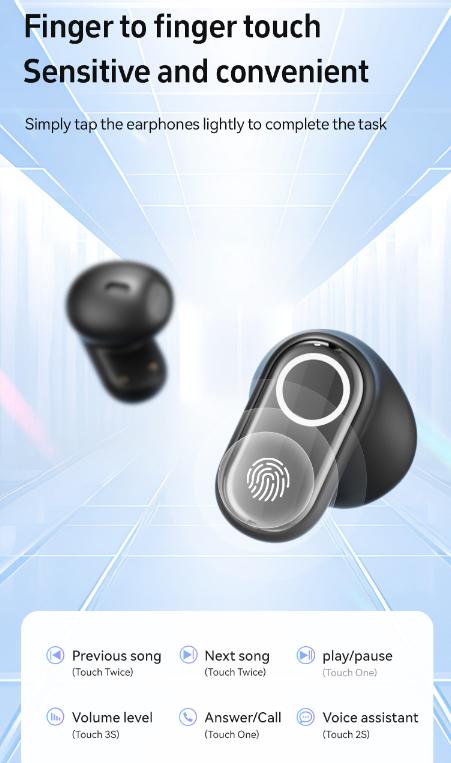 Beige Feather-Light TWS Earbuds - Bluetooth 5.4, Hi-Fi Sound, LED Display Case, 60H+ Playtime, Touch Control V888-ELOSUNG32240